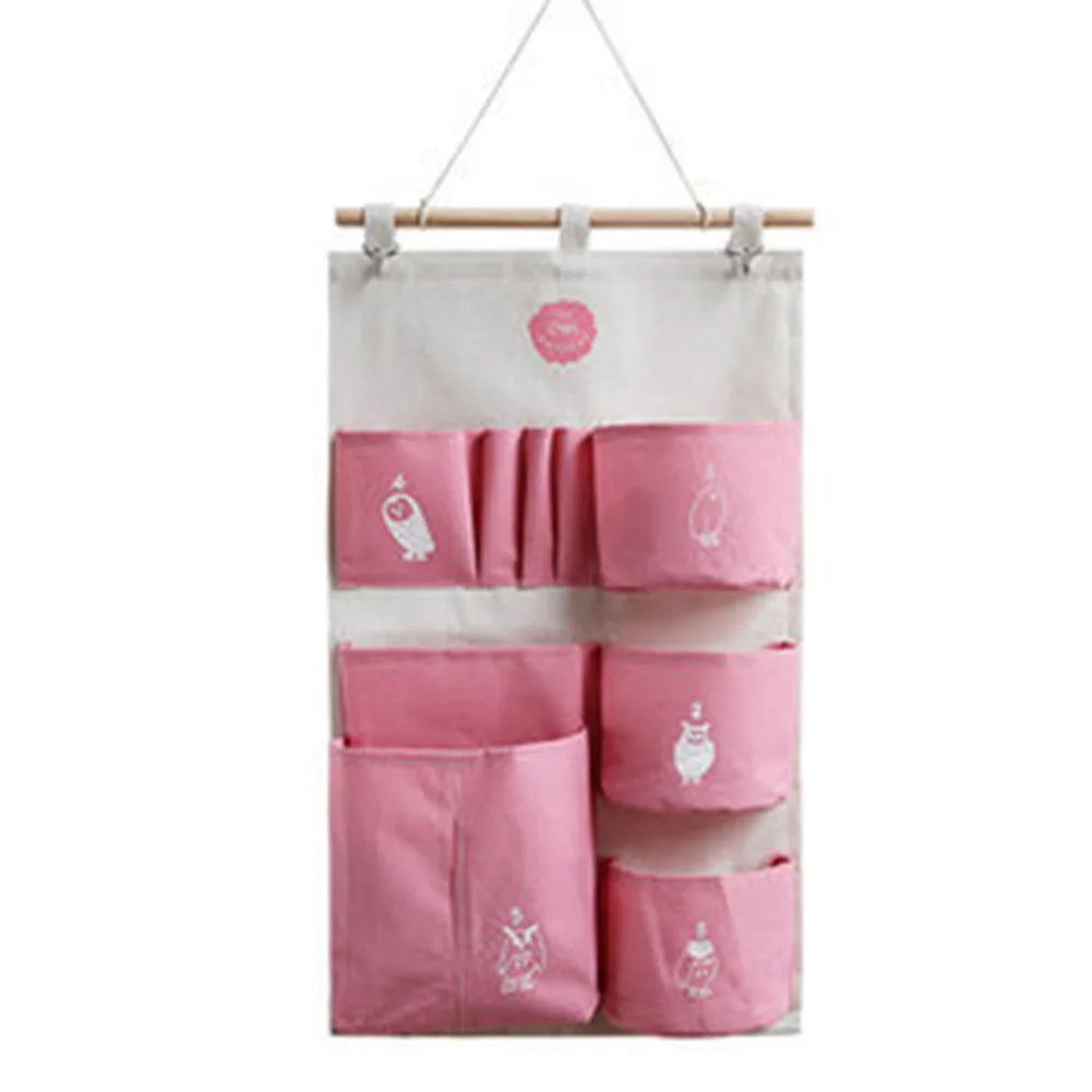 pink white Стенной шкаф многослойный водонепроницаемый хлопок белье Висячие Сумки для хранения Органайзер 2019ing - Цвет: pink white