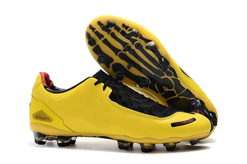 New Arrival Mens Total 90 Laser I SE FG Football Shoes Top Quality Black Yellow Athletic Fashion Soccer Cleats Fast Shippin