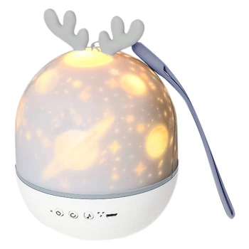 

Remote Control Version of Elf Deer Projection Lamp Led Charging Rotating Atmospheric Night Light Romantic Gift