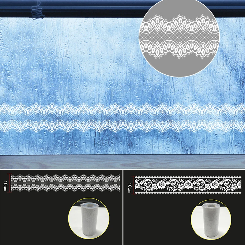 Pared Borde Encaje Removible Pared Pegatinas Arte Mural Ventana
