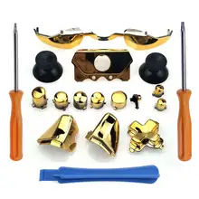 Jcd conjunto completo de substituição botão cromo para xbox um elite dpad abxy gatilho butto apertos peças vara para xboxone elite controlador