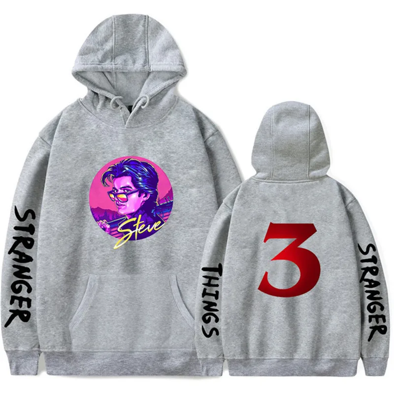 

Stranger Things Mens Autumn Designer Hoodies 3D Print Solid Color Crew Neck Long Sleeve Homme Clothing Fashion Style Casual Appa