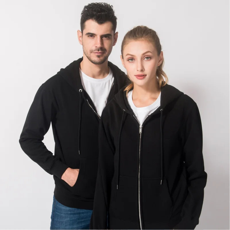 YOTEE 2019 autumn and winter thick trend LOGO custom sports zipper hoodie 2