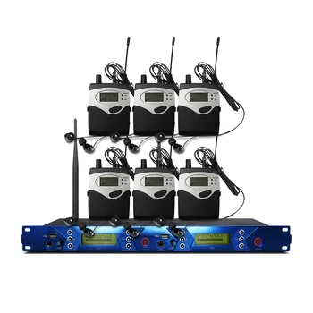 

Professional wireless in-ear monitoring system, professional stage performance monitoring system with 6 bodypack transmitters