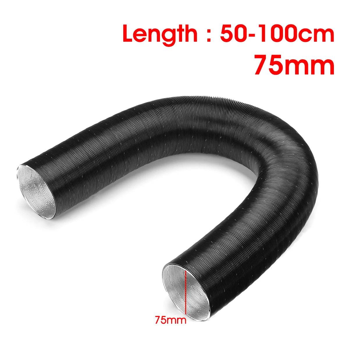 102MM 4/" AIR INTAKE INDUCTION MAF TURBO HOSE FLEXIBLE DUCTING COLD AIR FEED TUBE