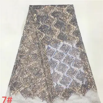 

French Net Lace Fabric 2020 Latest African Lace Fabric With Embroidery Mesh Tulle Lace Fabric High quality Nigerian Lace HX25