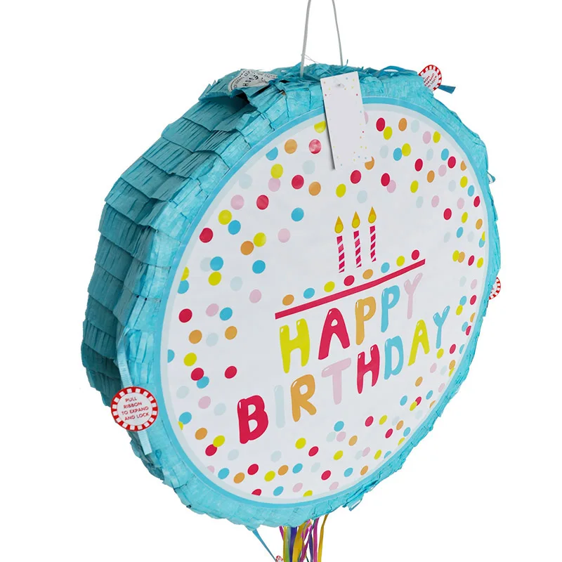 Pinata счастливый день рождения тема бумага сложенный спрос среди детей игра подарки игрушки дети подарок на день рождения украшения поставки DIY