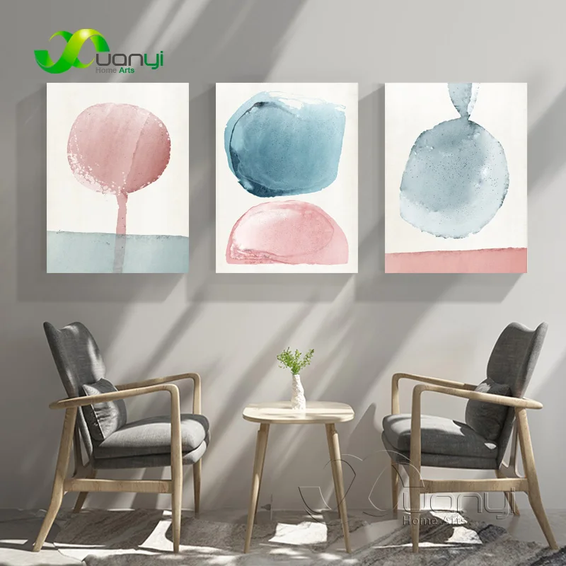Абстрактные настенные картины художественные пастельные постеры и принты