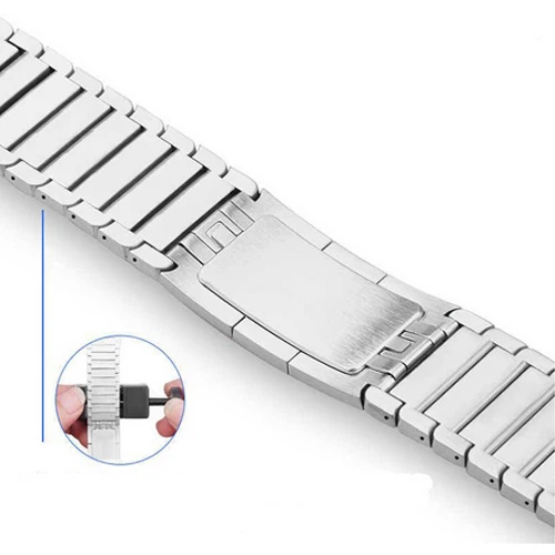 Ремешок для apple watch 44 мм 40 мм 5 4 звеньев браслет ремешок для apple watch 42 мм 38 мм iWatch ремень 3 gen.6 регулируемый - Цвет ремешка: silver-B