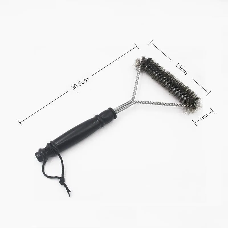 Barbecue Grill BBQ Brush Clean Tool Stainless Steel Wire Bristles Non-stick Cleaning Brushes With Handle Durable Cook Accessorie