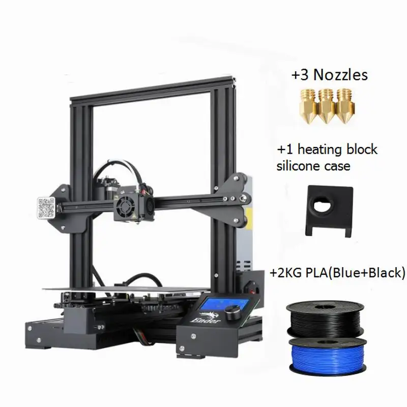 Creality Ender-3 экономичный DIY 3d принтер наборы V-Slot Prusa I3 новые модные печатные платформы проще уровень