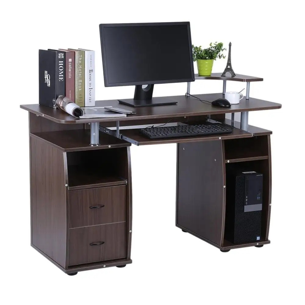 Stable Office Computer Desk Laptop Work Station Home PC Table Notebook Desk With Elevated Printer Shelf Decorative Furniture Stable Office Computer Desk Laptop Work Station Home PC Table Notebook Desk With Elevated Printer Shelf Decorative Furniture