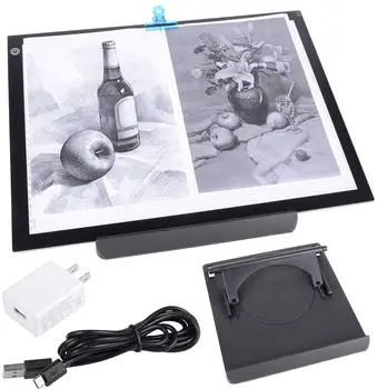 BIg A3 Led Light Pad With ruler Led tracing board Copy Tablet USB cable Led Light box LED Tracing Pad For Animation Drawing