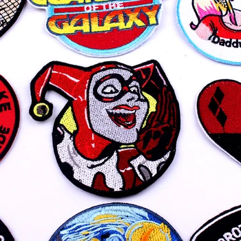 

DIY Joker Badges Patch Sew/Iron On Patches On Garment Embroidered Patches For Clothing Punk Letter Patch Clothes Stripe Stickers