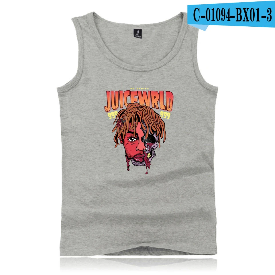 Juice Wrld майки Горячая Распродажа хип-хоп Модные майки забавные уличные Топы Post Malone для мужчин и женщин летние майки - Цвет: gray