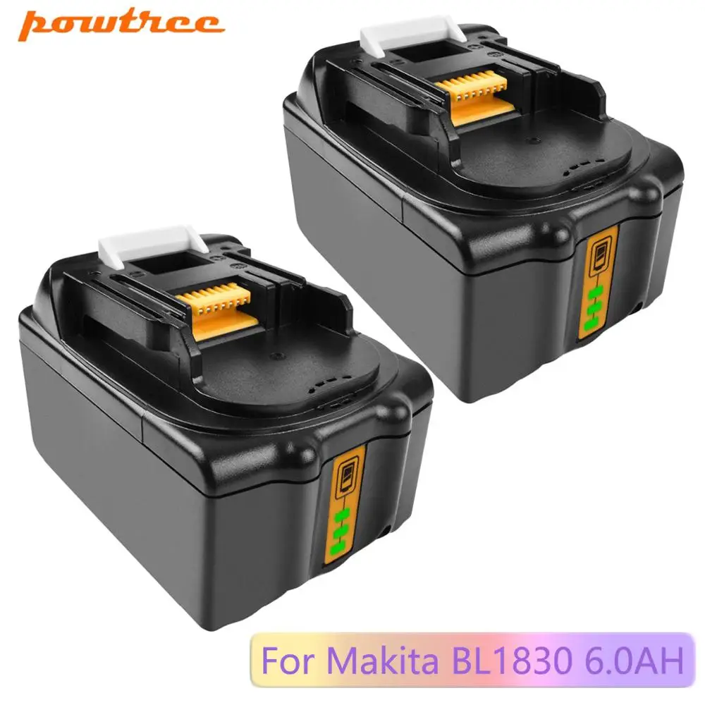 Литий ионный аккумулятор Powtree 18 в 2 0/4 0/194204 Ач BL1830 для Makita BL1840 5 LXT400 BL1860 аккумуляторы