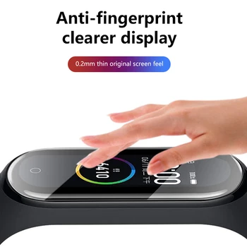 

Tempered Protector Film For Xiaomi Mi Band 5 Screen Protector TPU Full Cover Bracelet Film Protective Watch Dustproof Scratch-r