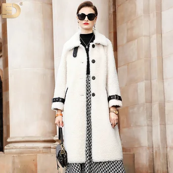 

Real Fur Coat Female Wool Jacket Korean Vintage Autumn Winter Coat Women Clothes 2020 Sheep Shearling Tops ED6009-49813 YY1671