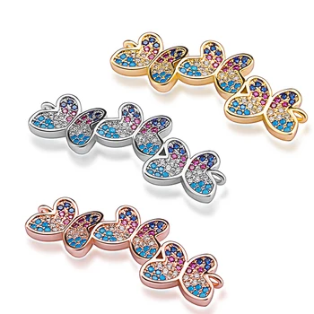 

31*11mm butterfly insect pendant necklace connector jewelry accessories diy miniature precision inlay cubic zircon bracelet gift