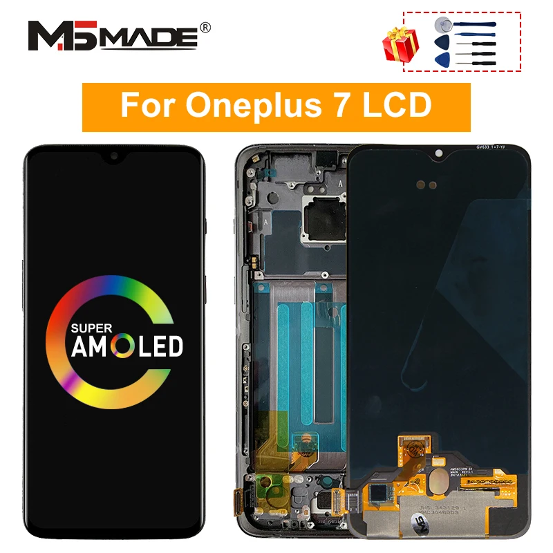 Super AMOLED для OnePlus 7 ЖК дисплей детали Oneplus замена дисплея 1 + GM1900 GM1901|Экраны мобильных