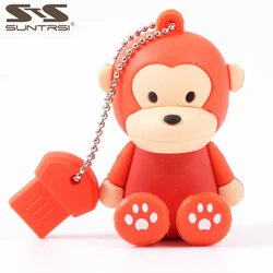 SUNTRSI – Clé usb pour dessin animé singe, 64G, 8GB avec stylo lecteur 16GB, 32GB, carte mémoire, cadeau d'achat PC 