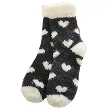 1 пара, для взрослых, Осень-зима, коралловый флис, теплые, утолщенные, средние, без пятки, домашние носки, рождественские подарки, носочки для детей, chistmas