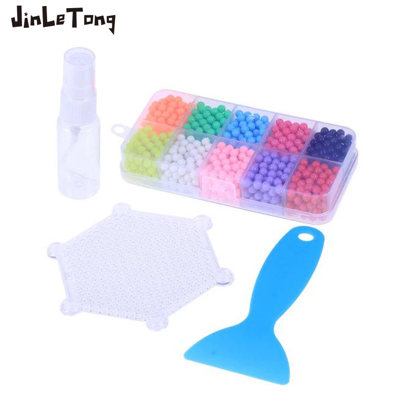 

1200pcs 1 bag 10 grid water mist beads Hama beads toys Hama beads 3D puzzle DIY toys kids educational toys gift