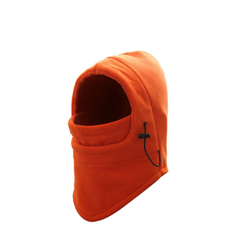 Зимняя унисекс велосипедная шапка флисовая ветрозащитная спортивная Лыжная Беговая теплая Балаклава мотоциклетная сноубордическая велосипедная маска - Цвет: orange