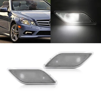 

2x Clear Lens OEM Fender Side Marker Lights For Benz 2010-2013 W212 E-Class E300 E350 E550 E63 AMG Wagon/Sedan
