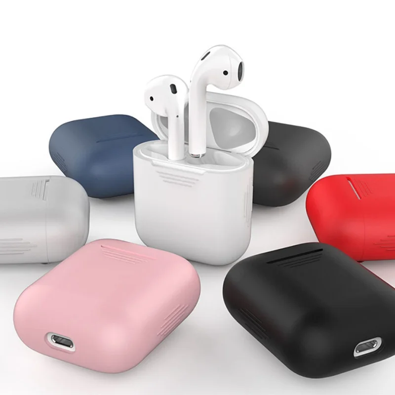 

TPU Silicone Bluetooth Wireless Earphone Case For Air Pods Protective Cover Skin Accessories For Apple Airpods Charging Box