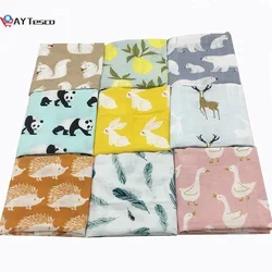 ANYUANNew – couvertures en coton biologique pour bébé, nouveau né, doux, mousseline, tissu pour emmailloter le bébé 
