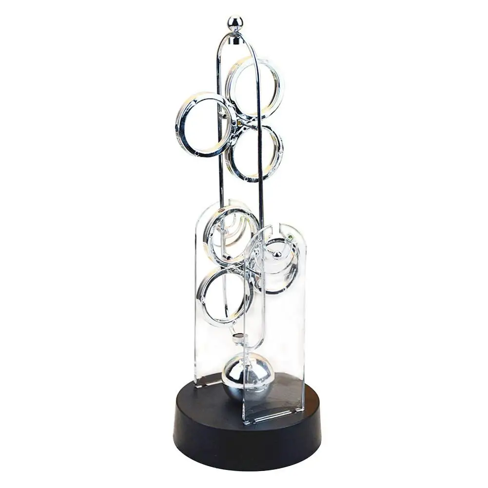 

Desktop Double Wheel Perpetual Motion Instrument Balance Ball Science Office Desk Kinetic Stress Reliving Decoration Model