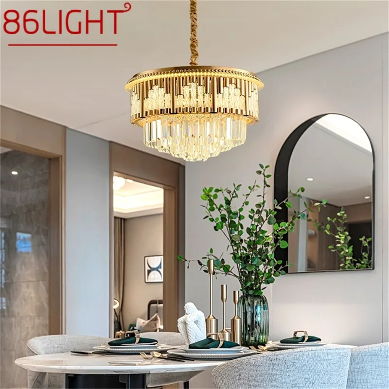 

86LIGHT Gold Chandelier Lamp Fixtures Luxury Pendant Light Postmodern Home LED Decorative for Living Dining Room