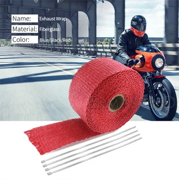 

Universal Exhaust Wrap Fiberglass 50mm Motorcycle Accessories Black Pit bike Heat Wraps Muffler Thermal Tape for Benelli trk 502