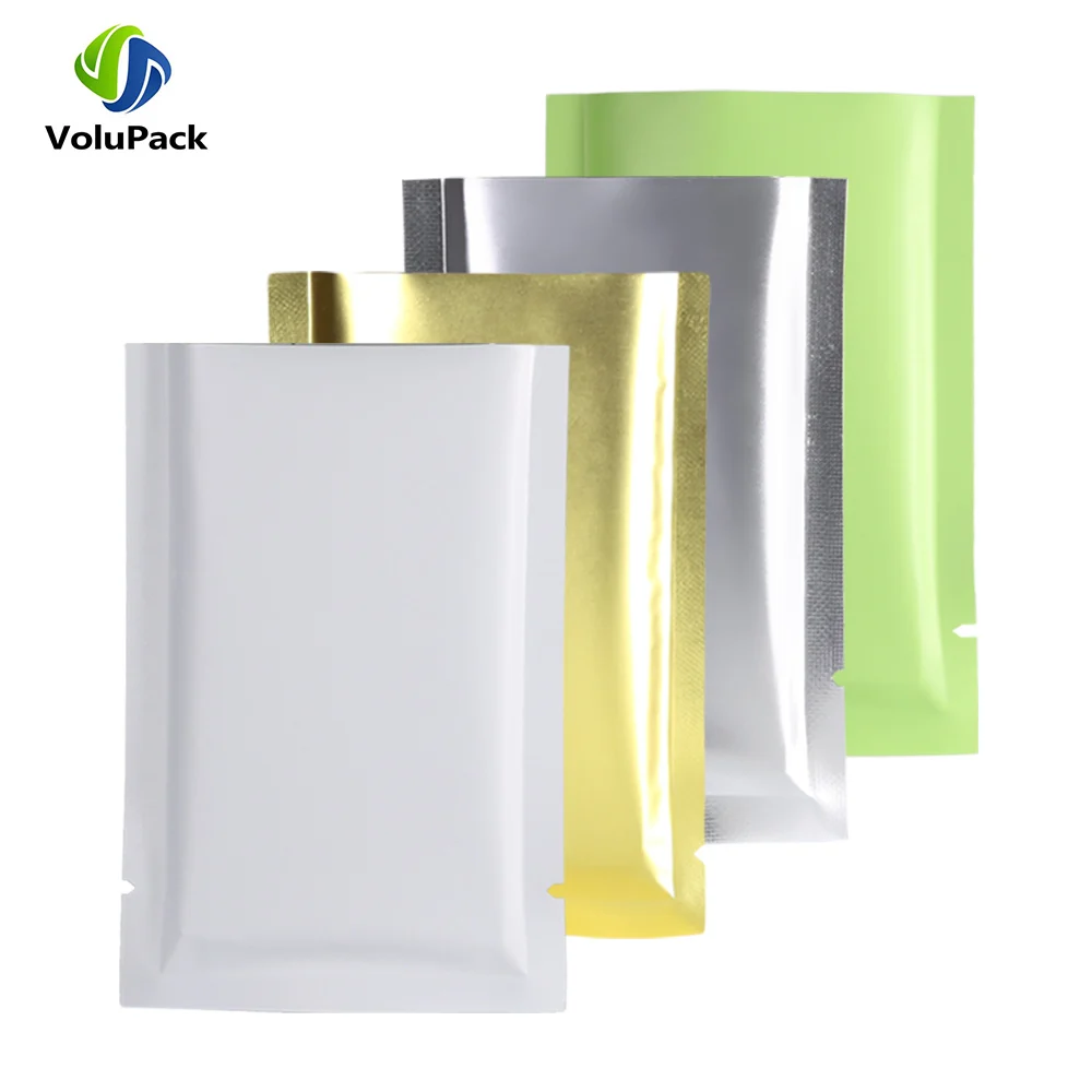 Multi Colors Smell Proof Packaging Bags Open Top Vacuum Heat Sealing Pouches Eco-friendly Recyclable Metallic Mylar Storage Bags