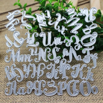 

4x26pc Alphabet Metal Dies Capital&Lowercase Multiple Patterns Cutting Dies Scrapbooking Embossing Die Cut Stencils Cards Stamps