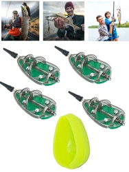 Inline Method Carp Fishing Feeder Set 30/40/50/60g Quick Release Flat Method Feeder and Bait Mould Outdoor Carp Fishing Tackle