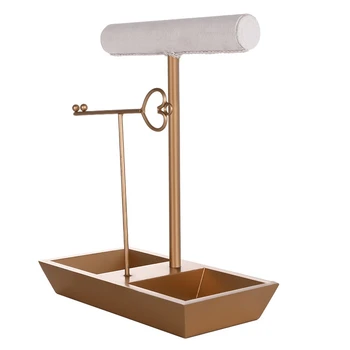 

Metal Jewelry Holder Earrings Necklace Ring Pendant Bracelet Jewelry Display Stand Tray Tree Storage Racks Organizer Holder