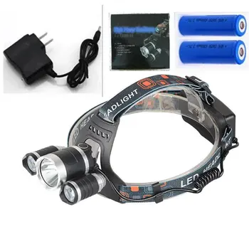 

Powerful Led Headlight 3Led T6 Head Lamp Flashlight Power Torch Head Light / 18650 Battery For Camping Fishing