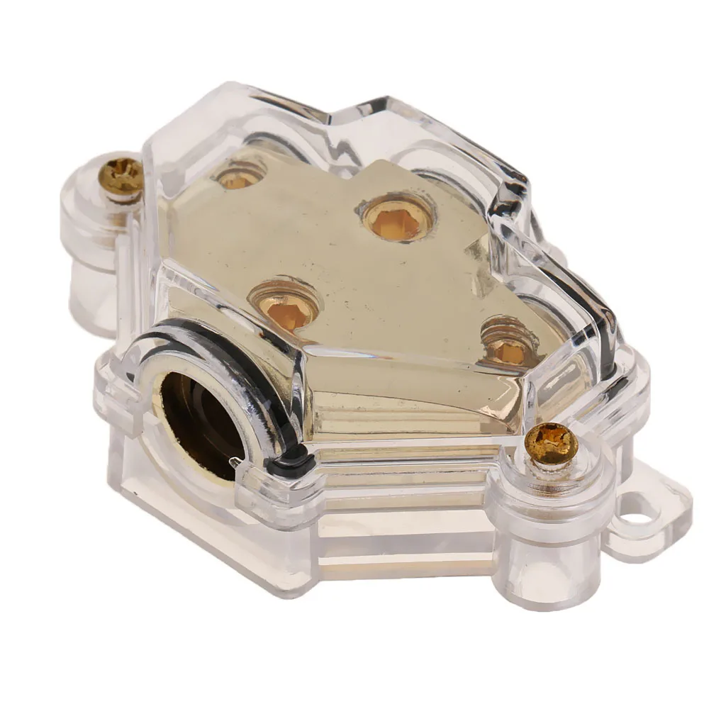 3-Way 2/4 Ga Car Audio Amp Power Ground Cable Splitter Distribution Block