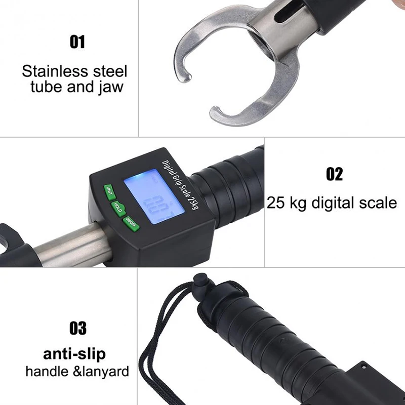 

Tools Fish Gripper Operating Lip Stainless steel Tape Measure Controller Grabber Freshwater Saltwater