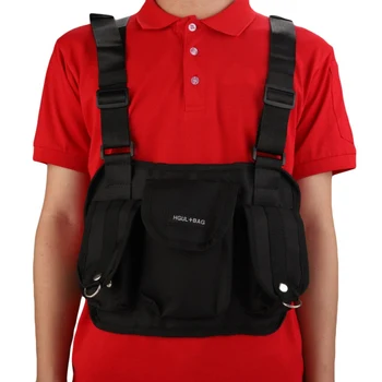 

Reflective Chest Rig Bag Hunting Vest Harness Front Pack Pouch Holster Vest Rig Hip Hop Streetwear Functional Chest Bag