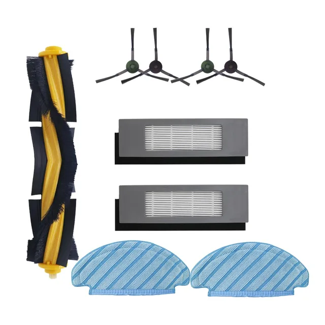 Main / Side Brush For ECOVACS DEEBOT OZMO T8 / T8 AIVI Robot Vacuum Cleaner Dust Bag Filter Disposable Mop Cloth Accessories 9pcs