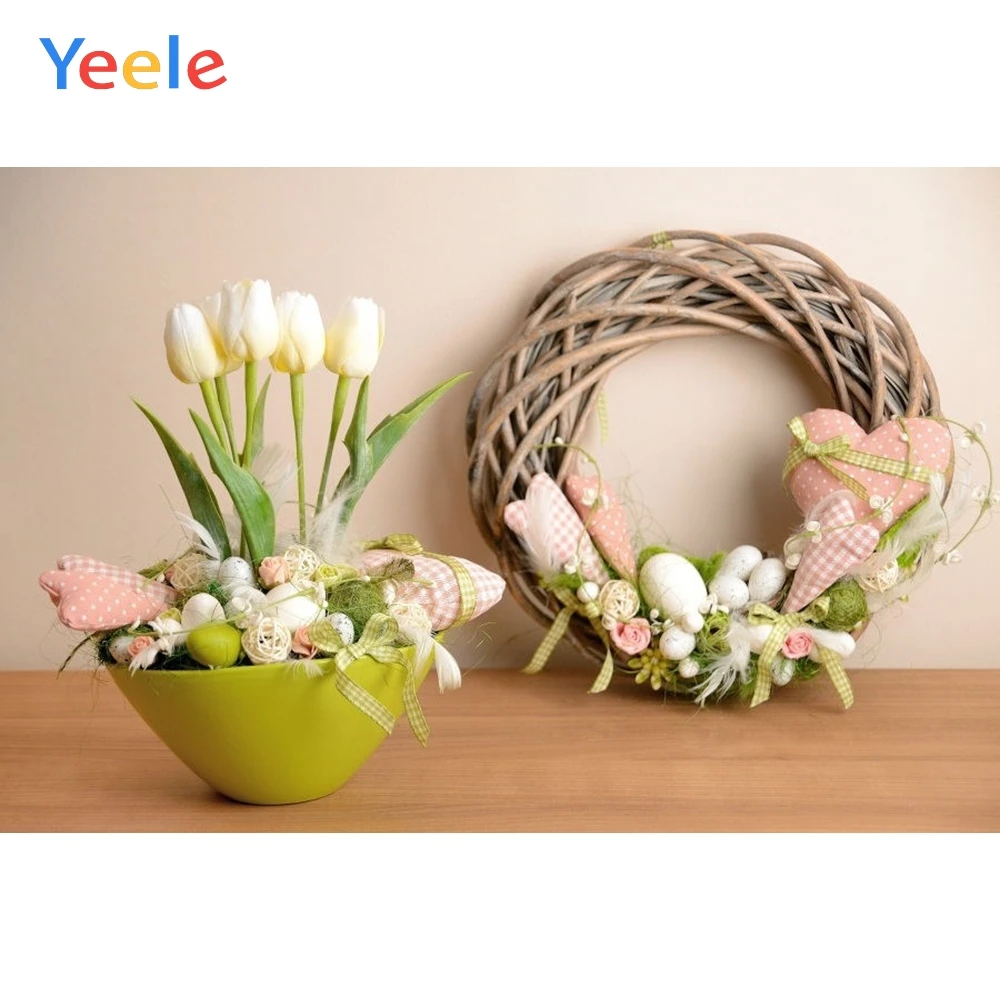 

Spring Flower Eggs Room Baby Shower Portrait Vinyl Easter Backdrop Photography Background For Photo Studio Photophone Shoot