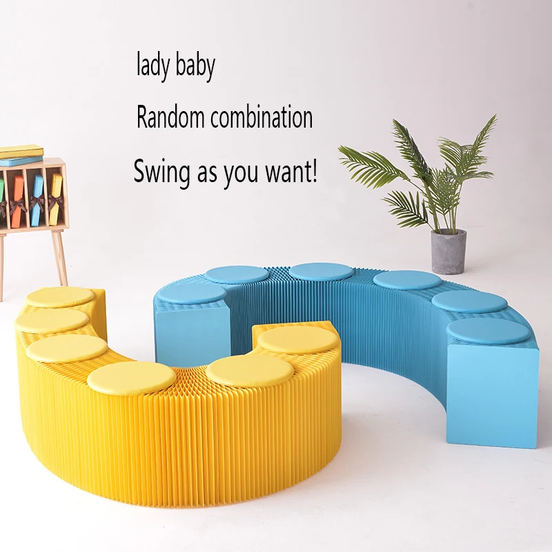 Portable Folding Hallway Ottoman, Scalable Furniture, Space Saving, Dining Stool, Waiting Chairs, Counter Stools, Home Decor