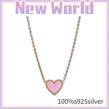 

Original 100%S925 sterling silver necklace with strong love necklace suitable for beaded glamour women fashion jewelry