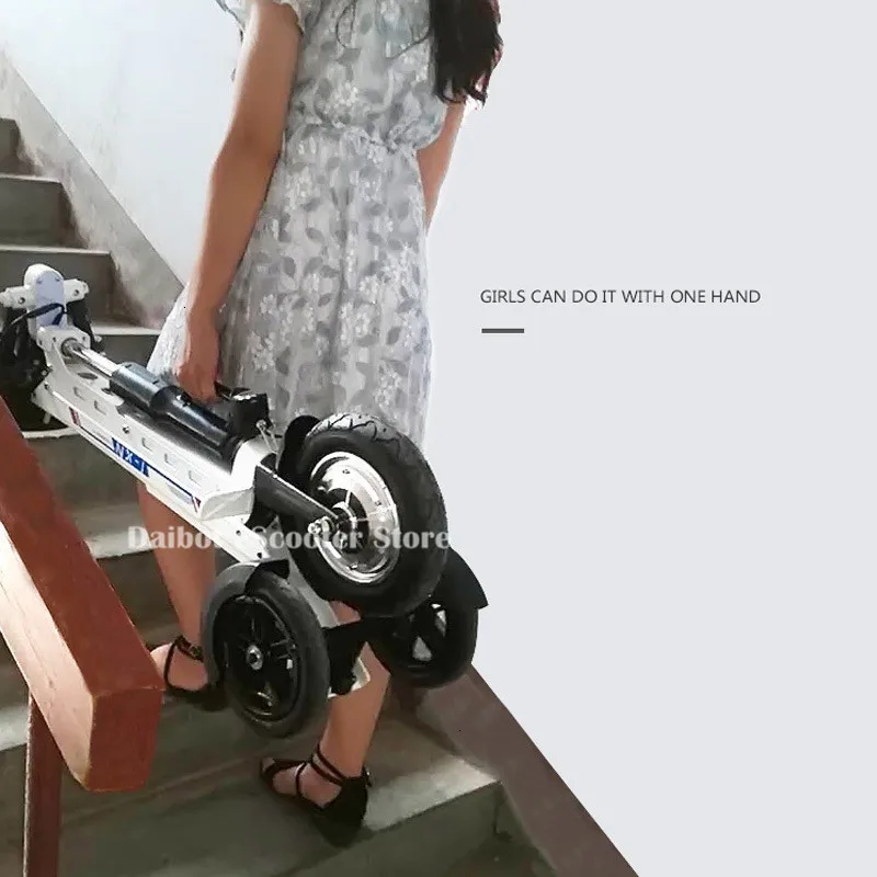 Daibot 3 Wheel Electric Scooter Mini Electric Bicycles 10 Inch 350W 36V Quick Foldable Portable Electric Bikes Adults Women (7)