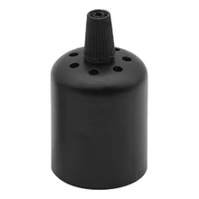 Новое высокое качество E27 Керамика винт круглое основание светодиодный светильник лампа патрон-адаптер металлический держатель для лампы с проводом черного цвета