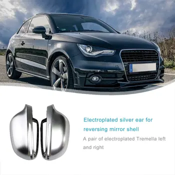 

1 pair Car Mirror Cover For Audi B8 A3 A4 A5 A6 S4 RS4 S6 RS6 1 Pair of Matte Chrome Rearview Mirror Cover Protection Cap