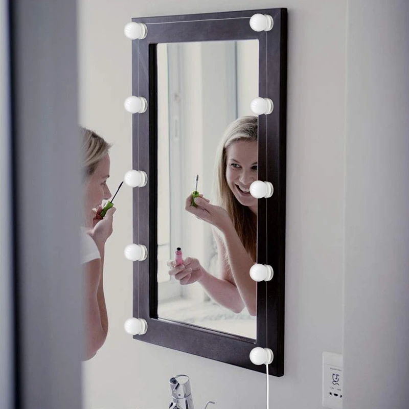  Dressing Table LED 12V Makeup Mirror Light Bulb Vanity Lights Stepless Dimmable USB Charging Port A